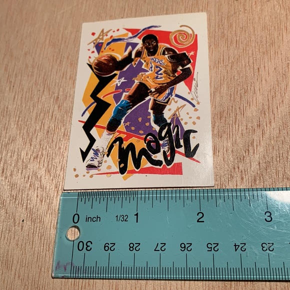 1990 NBA Hoops Magic Johnson Art Checklist Rare LA Lakers vintage collectible - Picture 5 of 17